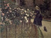 Gustave Caillebotte Roses-The Garden in Petit-Gennevilliers USA oil painting artist